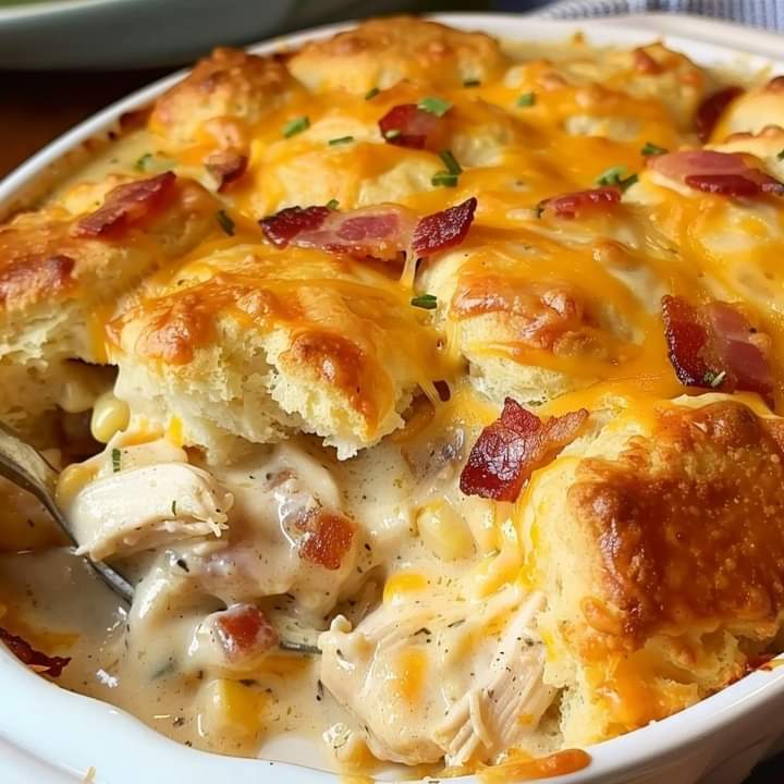 Chicken Bubble Biscuit Bake Casserole