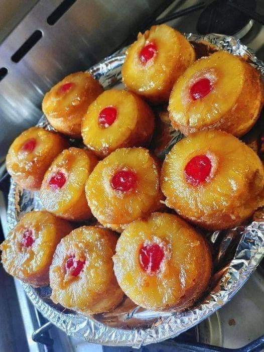 Mini Pineapple Upside-Down Cupcakes