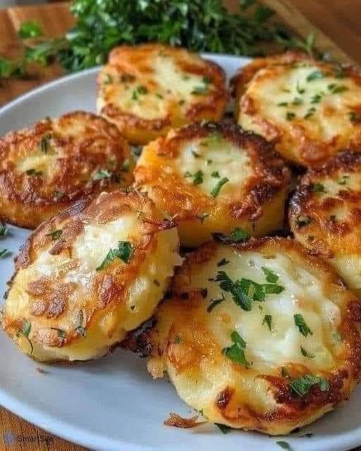 Baked Potato Rounds Topped with Cheese